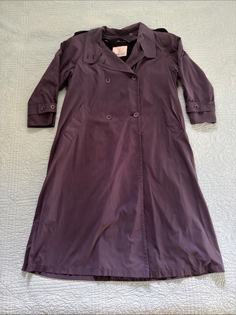 London Fog Purple Trench Coat